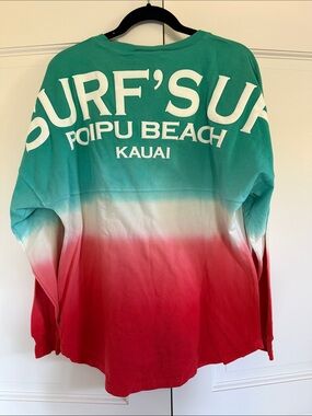 Spirit Activewear “Surf’s Up” Poipu Beach Kauai Ombre V-Neck